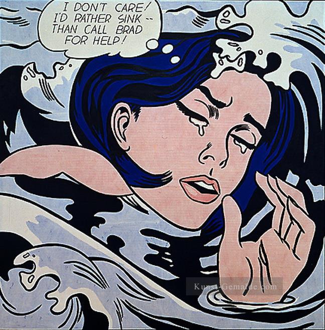 Ertrinken Mädchen 1963 Roy Lichtenstein Ölgemälde